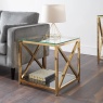 Julian Bowen Miami Lamp Table - Gold
