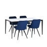 Julian Bowen Miami Rectangular Stone Top Dining Table - White Marble