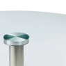 Julian Bowen Milan Round Glass Brushed Steel Pedestal Table