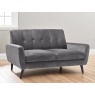 Julian Bowen Monza 2 Seater Sofa - Dark Grey Velvet