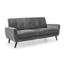 Julian Bowen Monza 3 Seater Sofa - Dark Grey Velvet