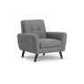Julian Bowen Monza Chair - Dark Grey Velvet