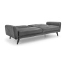 Julian Bowen Monza Sofa Bed - Dark Grey Velvet