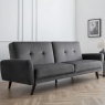 Julian Bowen Monza Sofa Bed - Dark Grey Velvet
