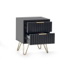 Julian Bowen Murano Lamp Table - Matt Black