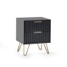 Julian Bowen Murano Lamp Table - Matt Black