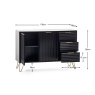 Julian Bowen Murano Large Sideboard - Matt Black