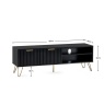 Julian Bowen Murano TV Unit - Matt Black