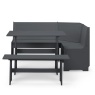Julian Bowen Newport Corner Dining Set With Storage Bench - Anthracite