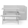 Julian Bowen Newport Corner Dining Set With Storage Bench - Dove Grey