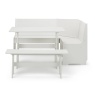 Julian Bowen Newport Corner Dining Set With Storage Bench - Surf White