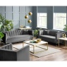 Julian Bowen Salma Scalloped Back 2 Seater - Grey