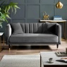 Julian Bowen Salma Scalloped Back 2 Seater - Grey