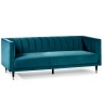 Julian Bowen Salma Scalloped Back 3 Seater - Teal