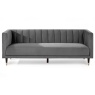 Julian Bowen Salma Scalloped Back 3 Seater- Grey