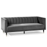 Julian Bowen Salma Scalloped Back 3 Seater- Grey