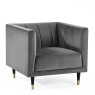 Julian Bowen Salma Scalloped Back Chair - Grey