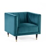 Julian Bowen Salma Scalloped Back Chair - Teal