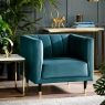 Julian Bowen Salma Scalloped Back Chair - Teal