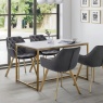 Julian Bowen Scala Dining Table - Gold