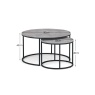 Julian Bowen Staten Concrete Round Nesting Coffee Table