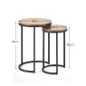 Julian Bowen Tribeca Round Nesting Side Tables Sonoma Oak