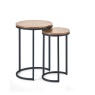 Julian Bowen Tribeca Round Nesting Side Tables Sonoma Oak