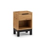 Julian Bowen Bali 1 Drawer Bedside - Light Oak