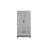 Julian Bowen Bali 2 Door 1 Drawer Wardrobe - Grey Oak
