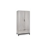 Julian Bowen Bali 2 Door 1 Drawer Wardrobe - Grey Oak