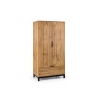 Julian Bowen Bali 2 Door 1 Drawer Wardrobe - Light Oak