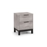 Julian Bowen Bali 2 Drawer Bedside - Grey Oak