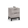 Julian Bowen Bali 2 Drawer Bedside - Grey Oak
