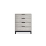 Julian Bowen Bali 4 Drawer Chest - Grey Oak