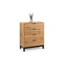 Julian Bowen Bali 4 Drawer Chest - Light Oak