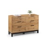 Julian Bowen Bali 6 Drawer Wide Chest - Light Oak