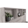 Julian Bowen Bali Bedframe with Bookcase Headboard - Grey Oak