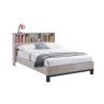 Julian Bowen Bali Bedframe with Bookcase Headboard - Grey Oak