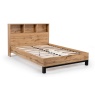Julian Bowen Bali Bedframe with Bookcase Headboard - Light Oak
