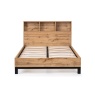 Julian Bowen Bali Bedframe with Bookcase Headboard - Light Oak