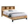 Julian Bowen Bali Bedframe with Bookcase Headboard - Light Oak