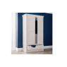 Julian Bowen Clermont 2 Door 1 Drawer Wardrobe - Light Grey