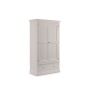 Julian Bowen Clermont 2 Door 1 Drawer Wardrobe - Light Grey