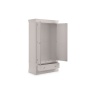 Julian Bowen Clermont 2 Door 1 Drawer Wardrobe - Light Grey