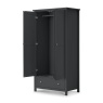 Julian Bowen Maine 2 Door Combination Wardrobe - Anthracite