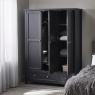 Julian Bowen Maine 3 Door Combination Wardrobe - Anthracite