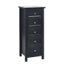 Julian Bowen Maine 5 Drawer Tall Chest - Anthracite