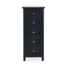 Julian Bowen Maine 5 Drawer Tall Chest - Anthracite