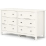 Julian Bowen Maine 6 Drawer Wide Chest - Surf White
