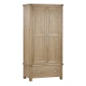 Julian Bowen Memphis 2 Door 1 Drawer Wardrobe - Limed Oak